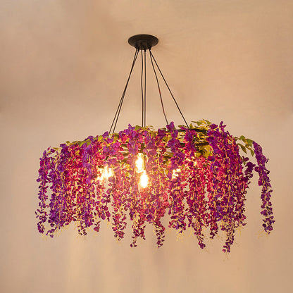 Élodie Floral Art Deco Pendant Chandelier Light