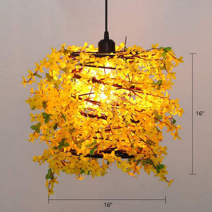 Élodie Floral Art Deco Pendant Chandelier Light