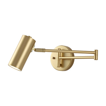 Amélie Tubular Bedside Wall Lamp with Extendable Arm and Acrylic Shade