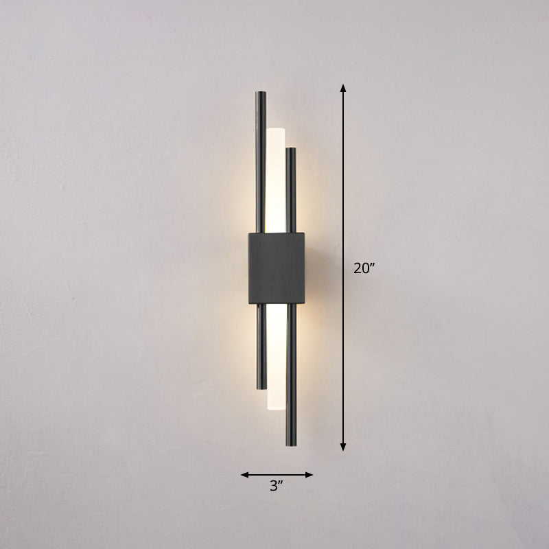 Camille Rod Acrylic LED Wall Light Gold/Black