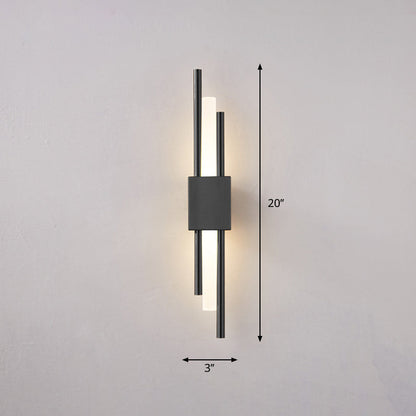 Camille Rod Acrylic LED Wall Light Gold/Black