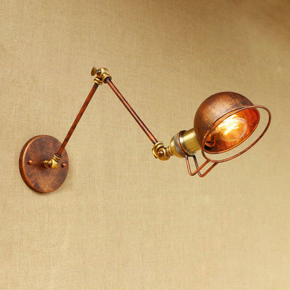 Hudson Vintage Industrial Swing Arm Wall Lamp