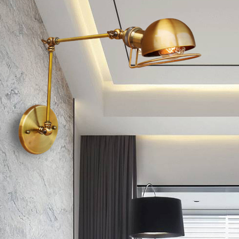 Hudson Vintage Industrial Swing Arm Wall Lamp