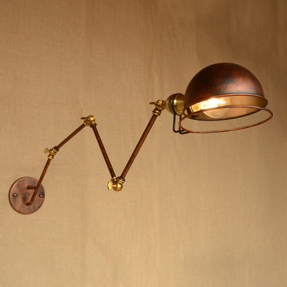 Hudson Vintage Industrial Swing Arm Wall Lamp