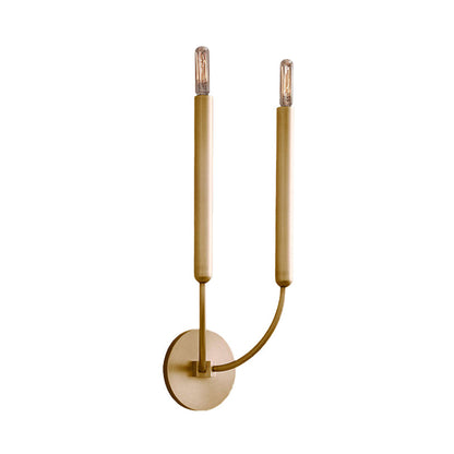 Adeline Tube Wall Sconce in Black and Brass