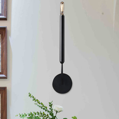 Adeline Tube Wall Sconce in Black and Brass