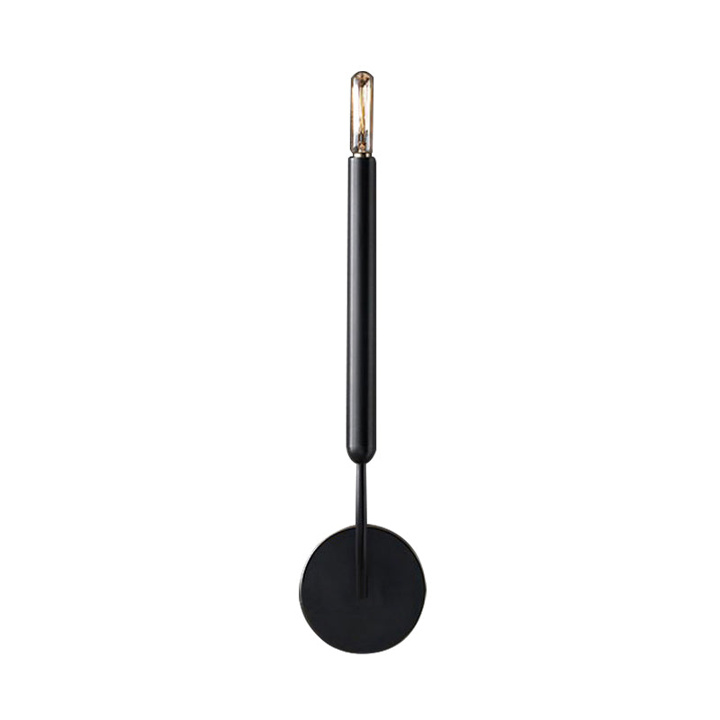 Adeline Tube Wall Sconce in Black and Brass