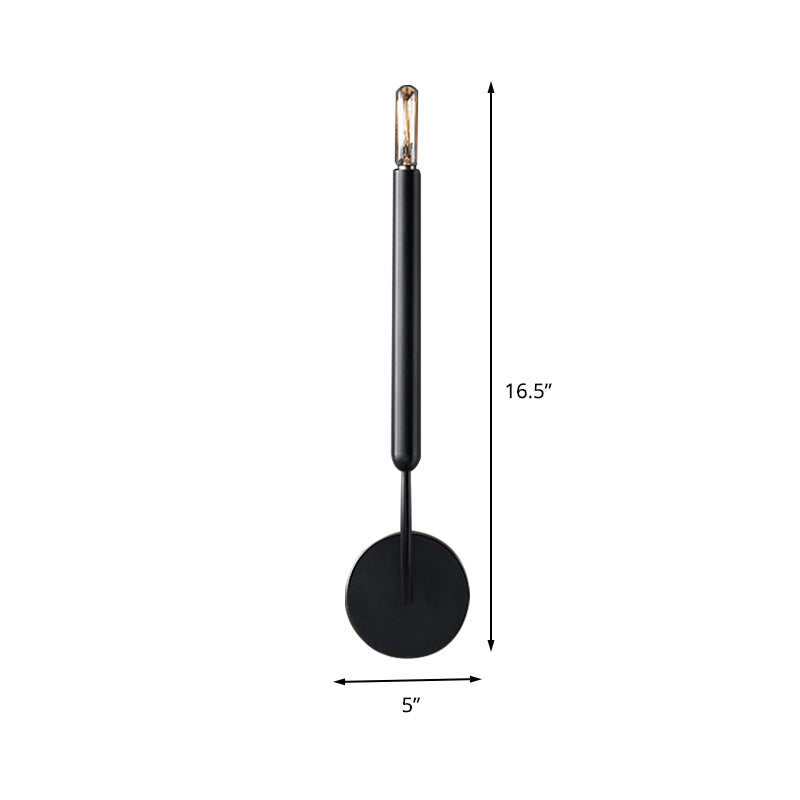Adeline Tube Wall Sconce in Black and Brass