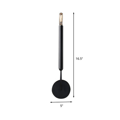 Adeline Tube Wall Sconce in Black and Brass