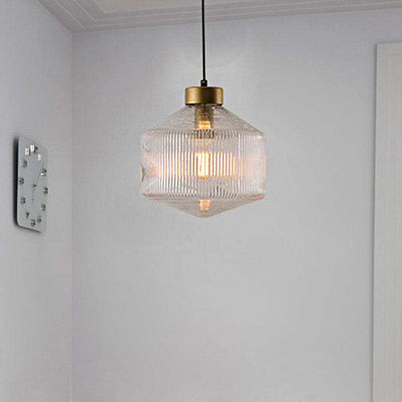 Camille Modern Drum Prismatic Glass Pendant Light