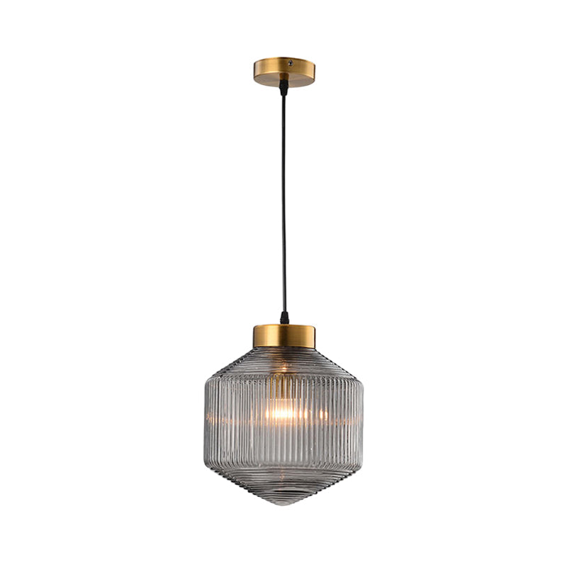 Camille Modern Drum Prismatic Glass Pendant Light