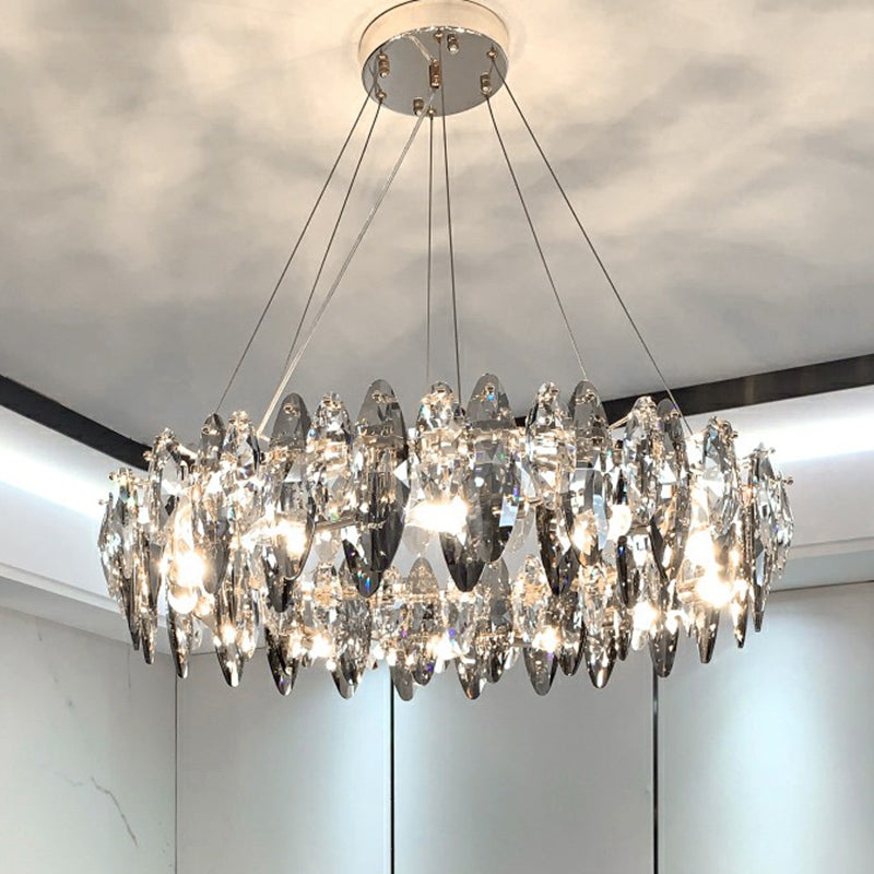 Élodie Crystal Oval Minimalist Pendant Light 20 Inch