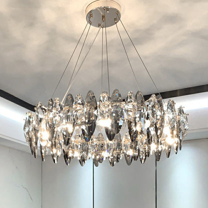 Élodie Crystal Oval Minimalist Pendant Light 20 Inch