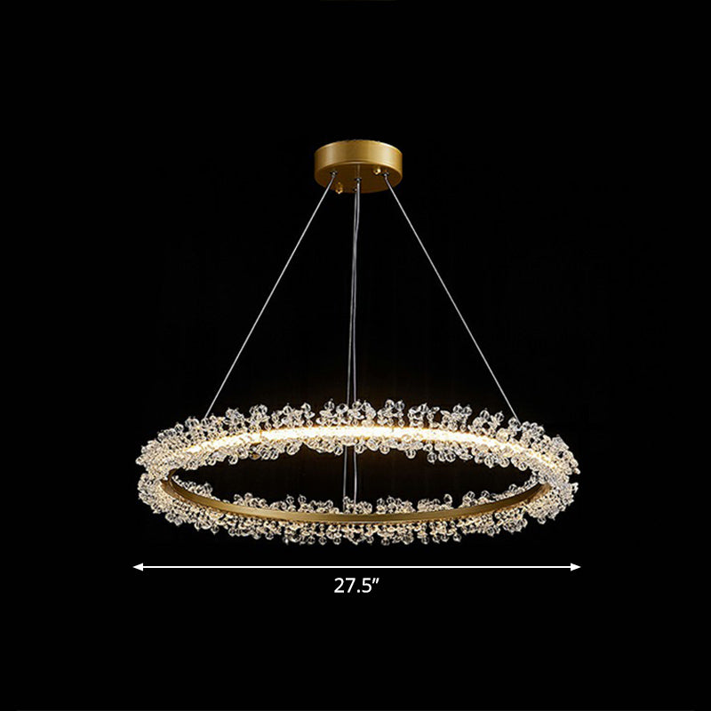 Sophie Crystal Bead Circle LED Chandelier Pendant Light