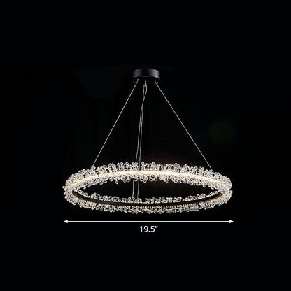 Sophie Crystal Bead Circle LED Chandelier Pendant Light