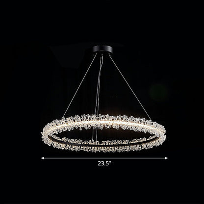 Sophie Crystal Bead Circle LED Chandelier Pendant Light