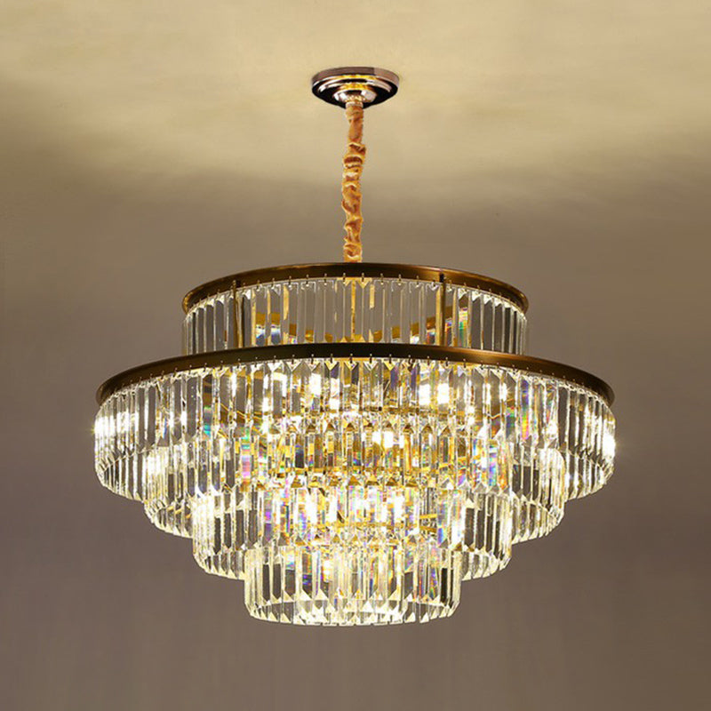 Amélie Crystal Prism Circular Pendant Chandelier Light