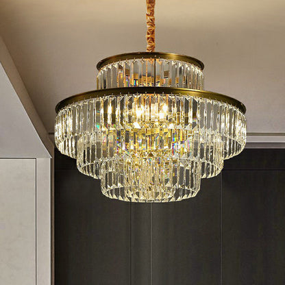 Amélie Crystal Prism Circular Pendant Chandelier Light