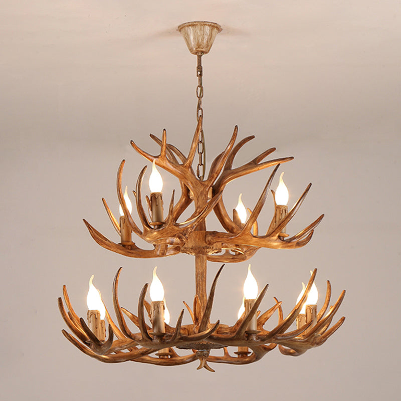 Madeleine Rustic Antler Candelabra Chandelier Pendant Light