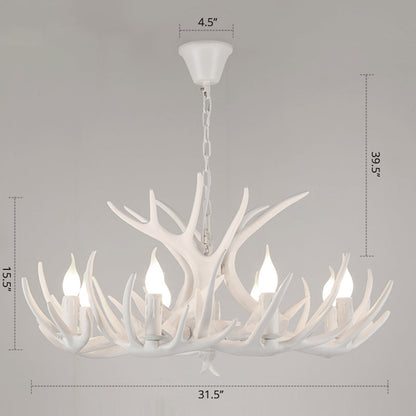 Madeleine Rustic Antler Candelabra Chandelier Pendant Light