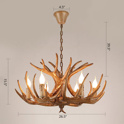 Madeleine Rustic Antler Candelabra Chandelier Pendant Light