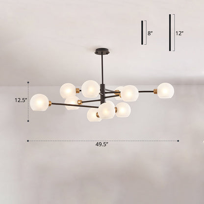 Aurélie Sputnik Glass Chandelier 3 Tier Modern Pendant