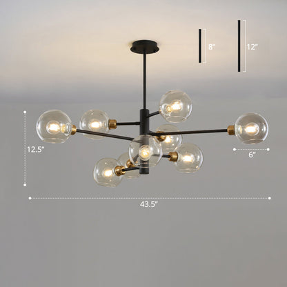 Aurélie Sputnik Glass Chandelier 3 Tier Modern Pendant