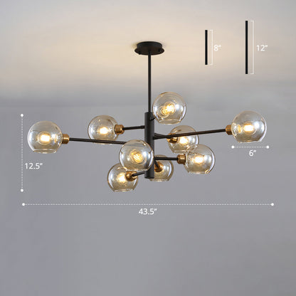 Aurélie Sputnik Glass Chandelier 3 Tier Modern Pendant
