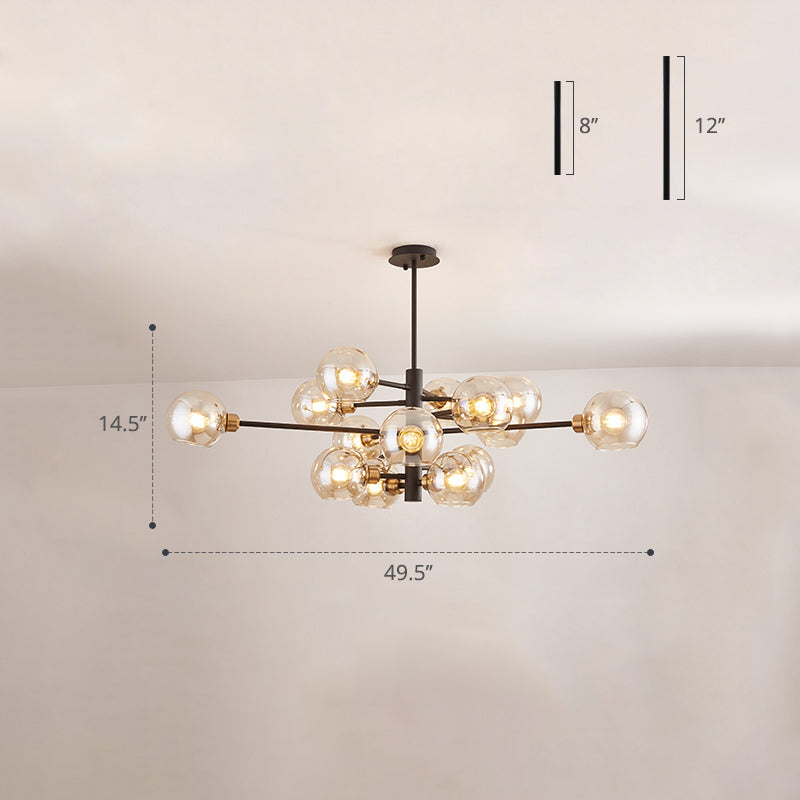 Aurélie Sputnik Glass Chandelier 3 Tier Modern Pendant