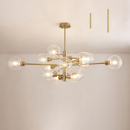 Aurélie Sputnik Glass Chandelier 3 Tier Modern Pendant