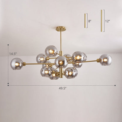 Aurélie Sputnik Glass Chandelier 3 Tier Modern Pendant