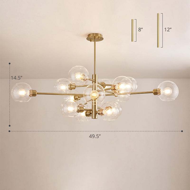 Aurélie Sputnik Glass Chandelier 3 Tier Modern Pendant