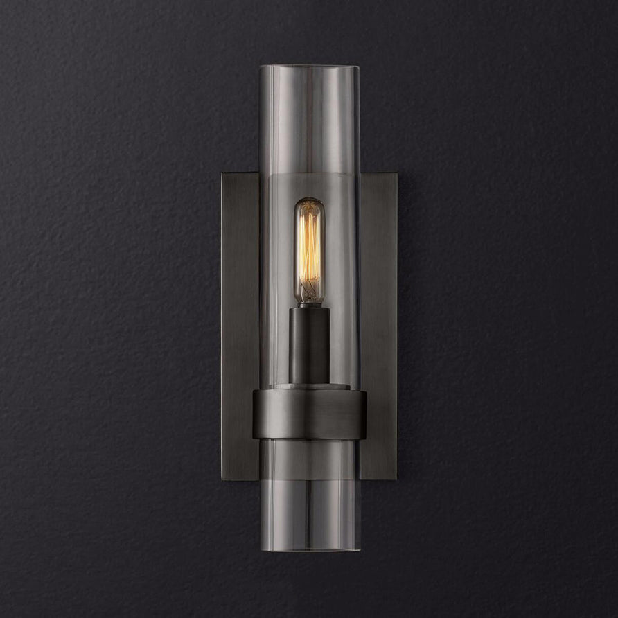 Camille Cylinder Clear Glass Wall Sconce