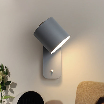 Amélie Swivel Cylinder Reading Wall Lamp – Nordic Metal, 5 to 9 Inch