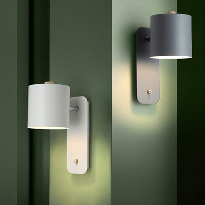 Amélie Swivel Cylinder Reading Wall Lamp – Nordic Metal, 5 to 9 Inch