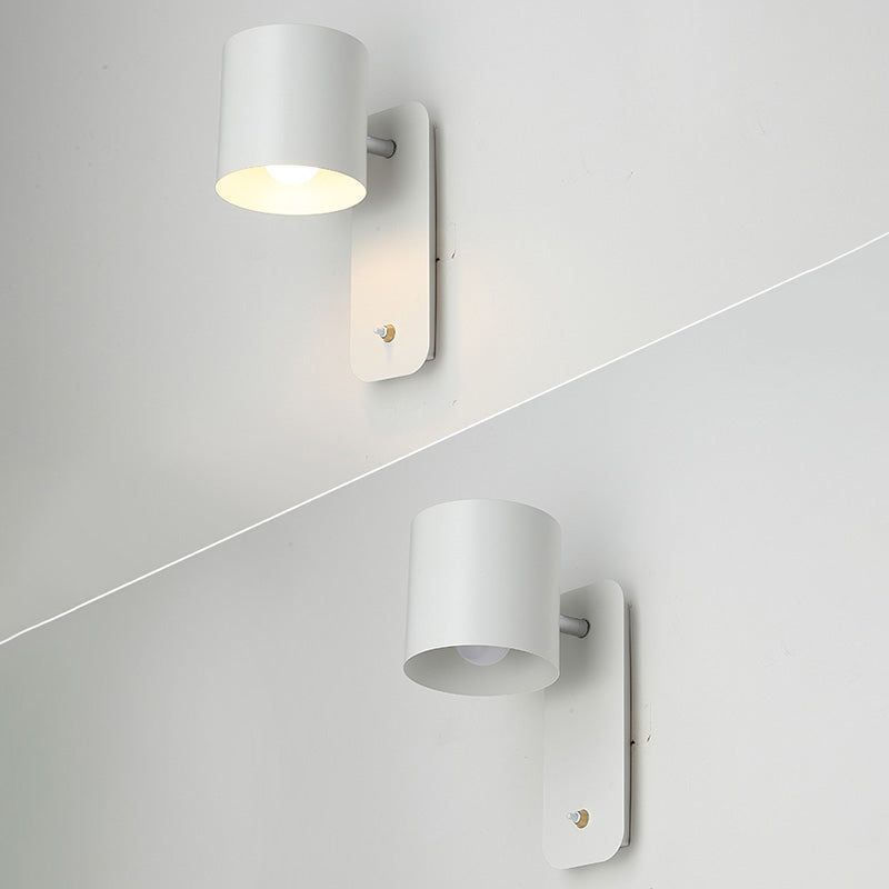 Amélie Swivel Cylinder Reading Wall Lamp – Nordic Metal, 5 to 9 Inch