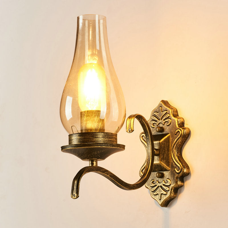 Amélie Rustic Paraffin Lantern Wall Sconce