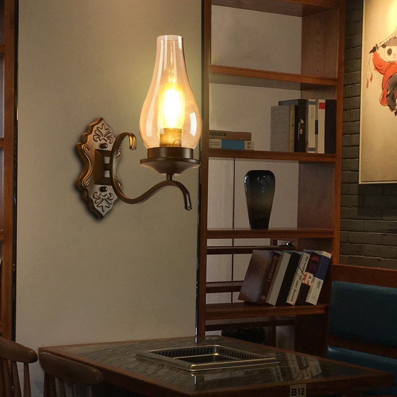 Amélie Rustic Paraffin Lantern Wall Sconce