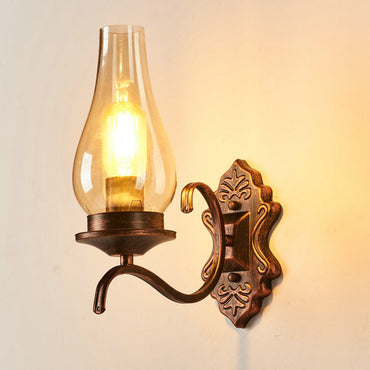 Amélie Rustic Paraffin Lantern Wall Sconce