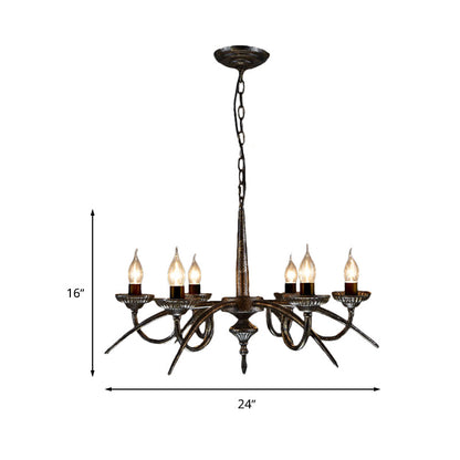 Armand Industrial Black Candelabra Chandelier Pendant Light