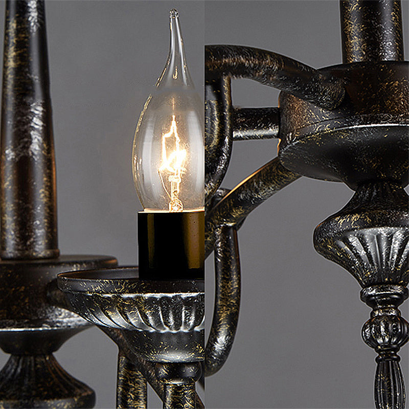 Armand Industrial Black Candelabra Chandelier Pendant Light