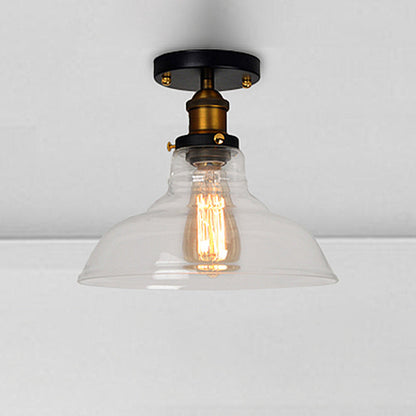Amélie Vintage Barn Glass Semi Flush Ceiling Light