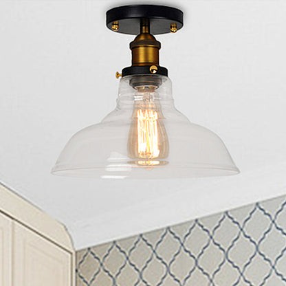 Amélie Vintage Barn Glass Semi Flush Ceiling Light