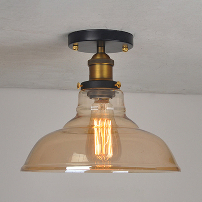 Amélie Vintage Barn Glass Semi Flush Ceiling Light