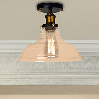 Amélie Vintage Barn Glass Semi Flush Ceiling Light