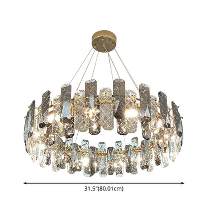 Valérie Prismatic Crystal Ring Chandelier
