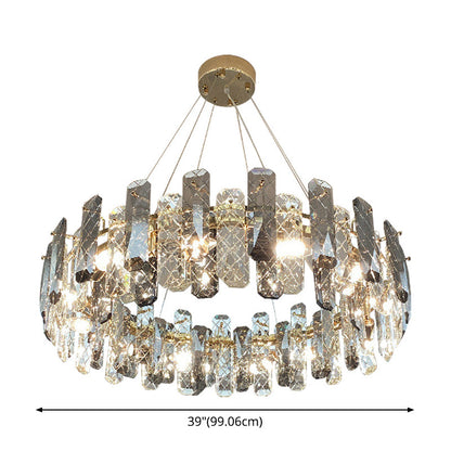 Valérie Prismatic Crystal Ring Chandelier