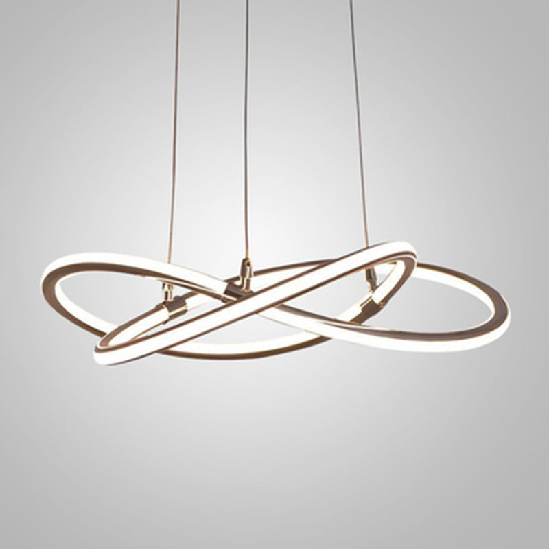 Clara Strip LED Pendant Light Gold Modern Chandelier