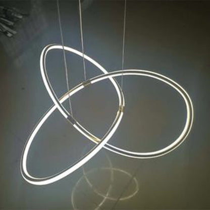 Clara Strip LED Pendant Light Gold Modern Chandelier