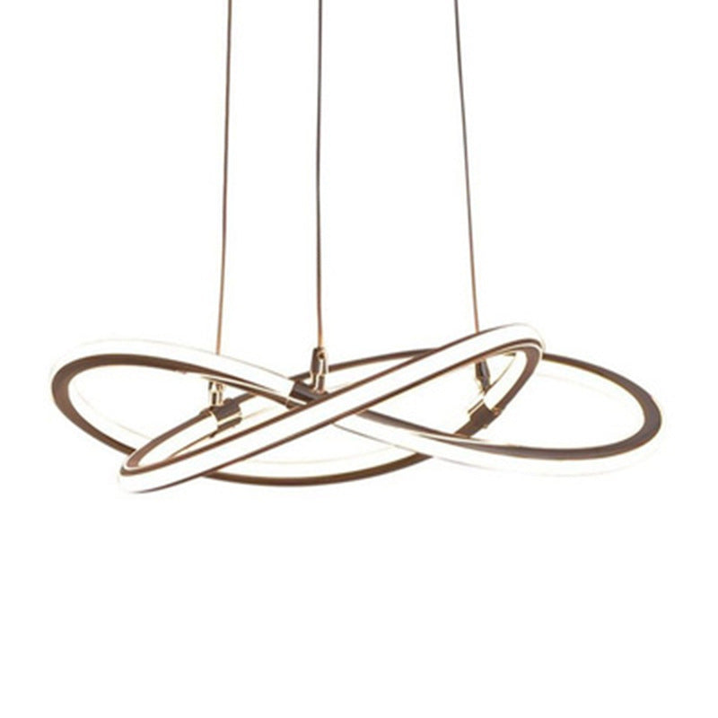 Clara Strip LED Pendant Light Gold Modern Chandelier